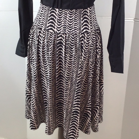 Kenneth Cole black and white full skirt S - Picture 4 of 6